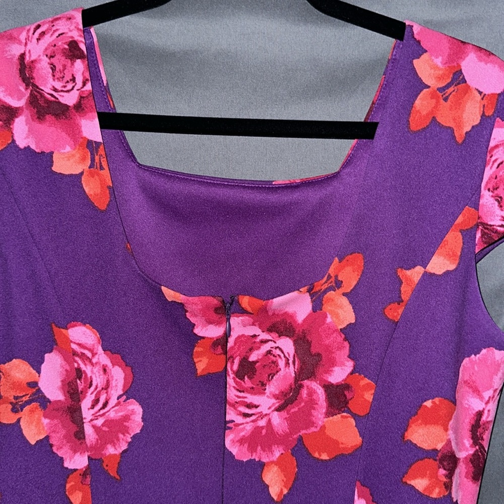 Purple floral dress - Picture 9 of 11